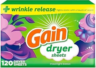 Gain Dryer Sheets, Moonlight Breeze Scent, 120 Count
