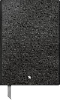 Notebook Black Squared #146 Fine Stationery 113637 / Elegant Journal with Leather Binding and Quadrille Pages / 1 x (5.9 x 8.2 in.)