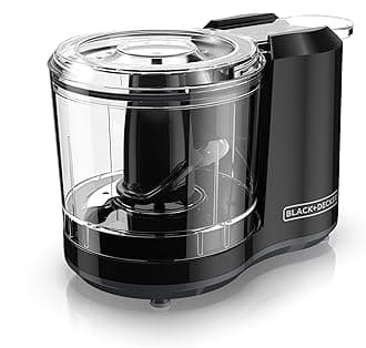Black + Decker, 1.5 Cup Capacity With Improved Assembly & Lid : Black+Decker Hc150B One-Touch 1.5 Cup Capacity Electric Food Chopper With Improved Assembly & Lid, Black