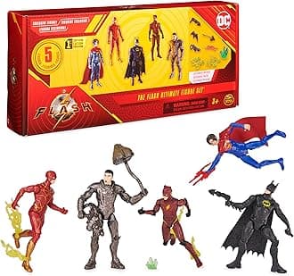DC ComicsThe Flash Ultimate Figure Set (Amazon Exclusive), 5 Action Figures with Accessories, 4-inch Collectible Kids Toys for Boys and Girls 3+