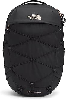 THE NORTH FACE Women's Borealis Commuter Laptop Backpack, TNF Black Heather/Burnt Coral Metallic, One Size