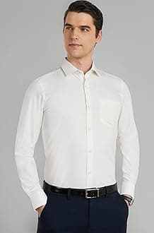 Symbol Premium Men's Cotton Non-Iron Formal Shirt (Regular Fit | Solid)
