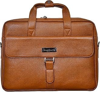 BAG JACK Bellatrix Genuine Leather Briefcase Men/Women Office Travelling Documents Storage Laptop 17 Inch Shoulder Strap Carry On Suitcase with Handle