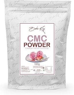 BAKE KING CMC Powder (Carboxymethyl Cellulose) 100G for Ice Creams, Food Grade | Soft, Smooth and Creamy | Raising Ingredient Powder | Instant Ice Creams That Improves Texture & Softness