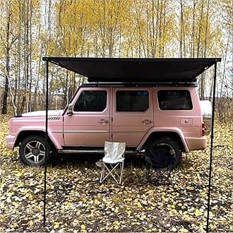 Versatility Car Awning Camping, Car Overlanding Awning, Waterproof Roof Rack Vehicle Awning, Lightweight Car Awning Sunshade, For Jeep Van Truck SUV Awning(1.6 * 2.5m/5.2 * 8.2ft)