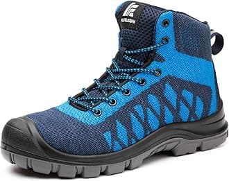 SecuynerSteel Toe Shoes for Men Comfortable Safety Shoes Non Slip Steel Toe Sneaker