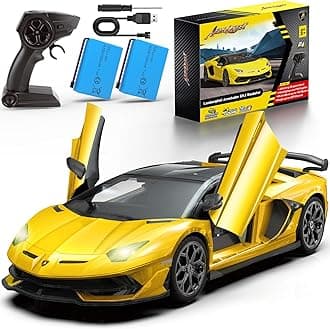 AEROQUEST Lamborghini Remote Control Car, Officially Licensed 1:14 Lambo RC Car for Boys Girls Birthday Gift, Yellow