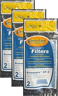 EnviroCare Replacement Vacuum Filters Designed to fit Kenmore CF2 Progressive Upright Vacuum Cleaners 6 Filters
