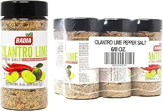 Badia Cilantro Lime Pepper Salt, 8 oz (Pack of 6)