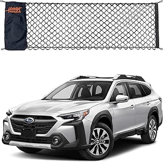 Cargo Net for 2015-2025 Subaru Outback - Envelope Style Trunk Net - Designed in USA - Upgraded 5mm Bungee - Integrated Storage Bag - Heavy Duty Hooks