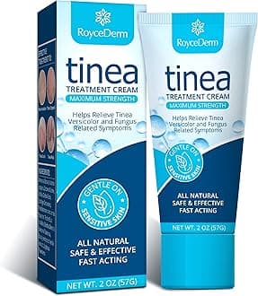 Roycederm Tinea Versicolor Treatment, Athletes Foot Treatment, Ringworm Treatment for Humans, for Tinea Versicolor & Pedis,Fast Healing Anti Fungal Skin Cream - Multi-Functional