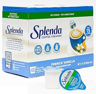 SPLENDA Single Serve Coffee Creamer Cups, Sugar Free French Vanilla, 48 Count