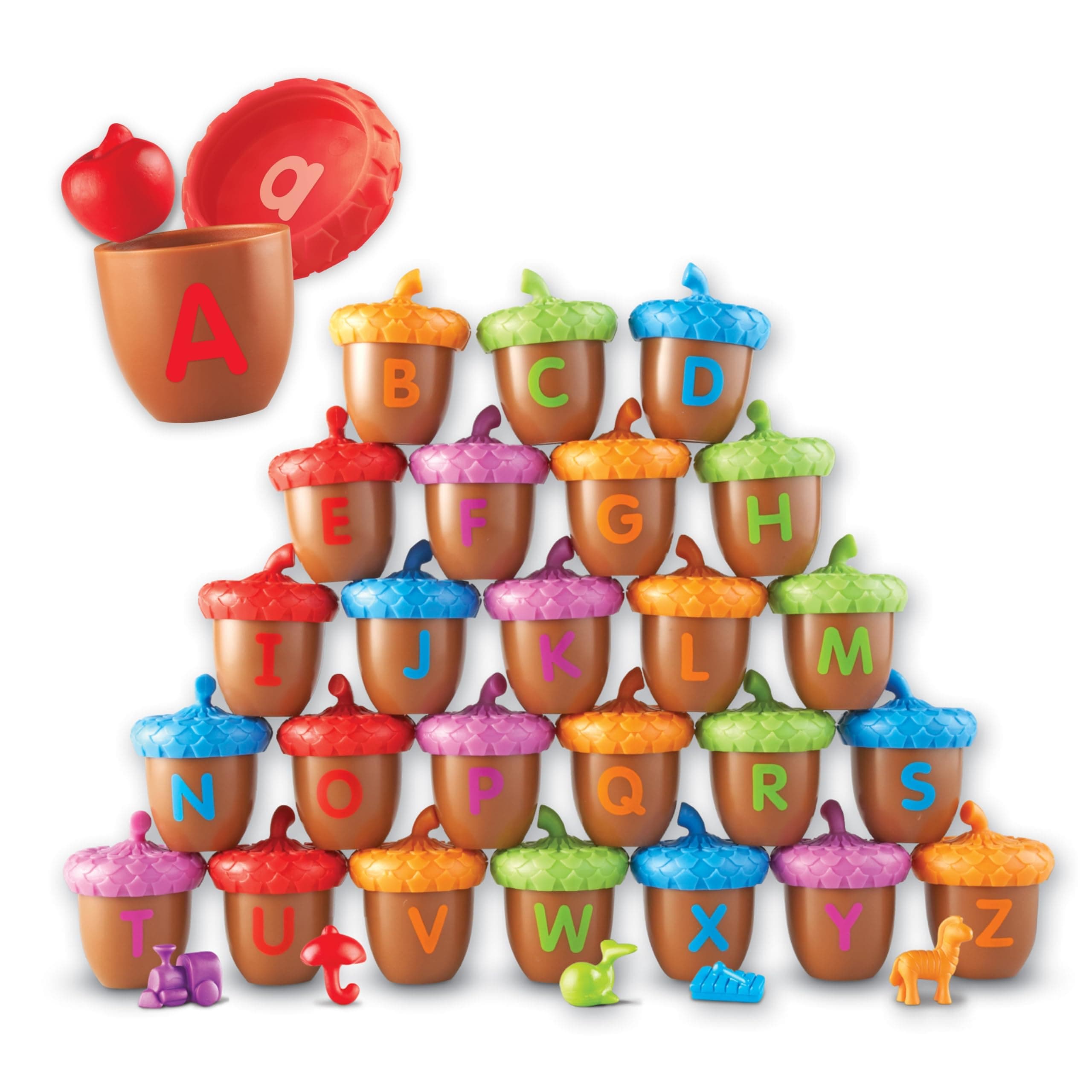 Kids Alphabet Acorns Activity Set,78 Pcs,Multicolor
