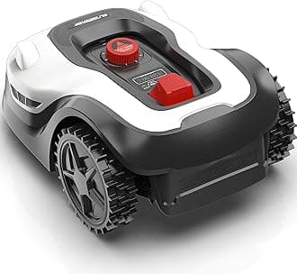 SunseekerL22 Robotic Lawn Mower 0.3 Acre/ 13,000 Sq.Ft, with Mapping Function and App Control, Only 52 db,Rain Sensor & Boundary Wire, Battery & Charger Included, Black & White