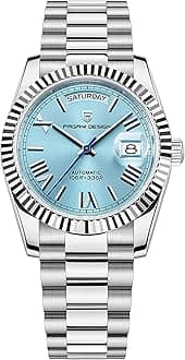 RollsTimiPagani Design 1752 Men's Automatic Watch, Date Watch Men's, Sapphire Glass, Japan Imported Movement, Self-Winding Movement Stainless Steel Watch, 100M Waterproof.