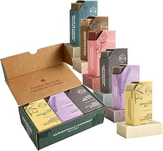 Crate 61 Organics Dry Skin Soap 6-Pack Box Set, 100% Vegan Cold Process Bar Soap, scented with premium essential oils and natural flavors, for men and women, face and body.