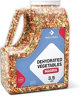 Dependable Foods Dehydrated Vegetables – 3.5 Lb. Bulk Jar - 100% Natural, Non-GMO, Salt-Free, Gluten-Free | Kosher, | All- Natural Medley Spice