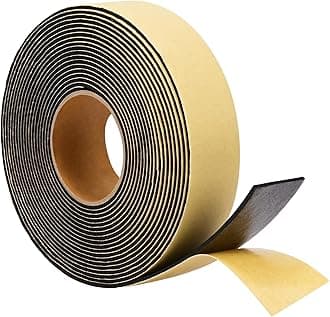 Weather Stripping Door Seal Strip 30 Feet, 2 Inch Wide X 1/8 Thick Black Foam Seal Tape Strong Adhesive for Doors and Windows Insulation, Soundproofing, Rattle