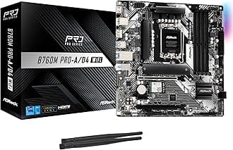 ASRock B760M Pro-A/D4 WiFi Motherboard, Intel 12th Generation, 13th Generation, CPU (LGA1700), B760 Chipset, DDR4, Bluetooth, Micro ATX Motherboard
