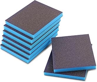 8Pcs 100 Grit Sanding Sponge, Jamiikury Medium Sanding Blocks Washable and Reusable, Wet Dry Sandpaper Sponge for Wood Metal FurniturePaint and Drywall