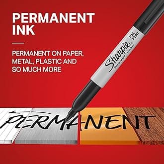 Sharpie Permanent Marker, Fine Point, Black (Pack of 12). 24 Stück multicoloured