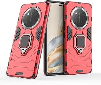 Case for Honor X60 Pro/X9C/MAGIC 7 Lite,Hybrid Heavy Duty Protection Shockproof Defender Kickstand Armor Case Cover,Red