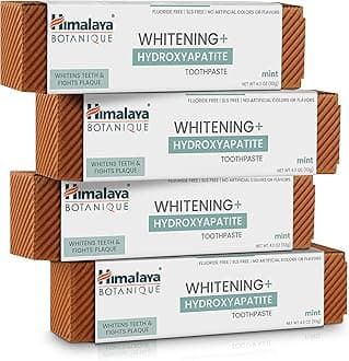 Botanique Whitening + Hydroxyapatite Toothpaste, Mint Flavor - Nano Hydroxyapatite to Support Remineralization and Restore Enamel to Strengthen Teeth - Vegan, Gluten Free, 4 oz (Pack of 4)
