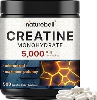 Creatine Monohydrate Capsules 5,000mg Per Serving, 500 Count | Micronized, Unflavored Creatine Pills | Pre-Workout & Muscle Strength Support | Easy to Swallow, Filler-Free | 71 Servings