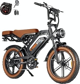Moped Style 1500W/2000W Electric Bike for Adults,28mph/30mph/33mph Ebike&34-180Miles PAS Range,48V15.6ah/18.2ah/ (874Wh) Larger Battery, 20'' Fat Tire Electric Bike,UL Safety Certified.