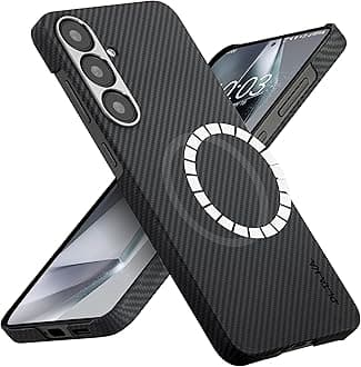 for S25 Ultra Case 6.9 Inch, Compatible with MagSafe, Slim & Light Samsung Galaxy S25 Ultra Case, 600D Aramid Fiber Made [Ultra-Slim Case - Black/Gray]