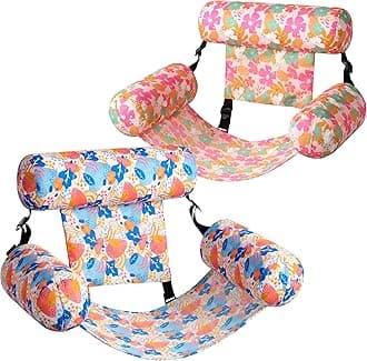 Inflatable Pool Floats Adult,2 Packs Floating Lounge Chairs,Blow up Pool Noodles for Adult Heavy Duty,Floating Chair for Party Summer Water Beach Lake Fun