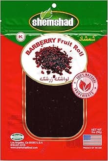 Lavashak Barberry (Zereshk) Authentic Persian Style Fruit Leather Sour and Salty Fruit Layer Made in USA Certified Kosher 2oz لواشک زرشک