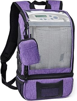 Portable Oxygen Concentrators Backpack Compatible with Inogen One G3 & Inogen One G5, Lightweight Oxygen Machine Carrying Bag, Purple, Modern