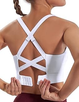 Ewedoos High Support Sports Bras for Women Adjustbale Supportive High Impact Sports Bra Push Up Workout Running Bras