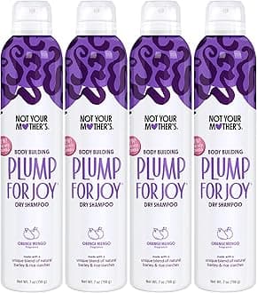 Not Your Mother's Plump for Joy Dry Shampoo - (4-Pack) 7 oz - Dry Shampoo Instantly Absorbs Oil - Hair Essentials for All Hair Types