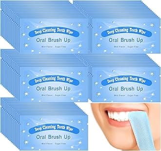 300 Pcs Disposable Finger Brush Teeth Wipes Bulk Finger Toothbrush Textured Surface Deep Teeth Cleaning Finger Wipes Oral Wipes for Adults Teeth Mouth and Dental, Individual Package