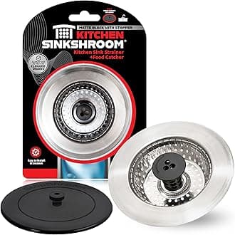 SinkShroom Revolutionary Clog-Free Sink Strainer Basket with Stopper, Stainless Steel