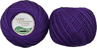 HUNNY- BUNCH® Premium Anchor Mercerised Knitting Crochet Cotton Thread Yarn Balls for Knitting, Weaving, Embroidery, DIY and Craft Making (Art. 4057) 50G - Pack of 1 (102)
