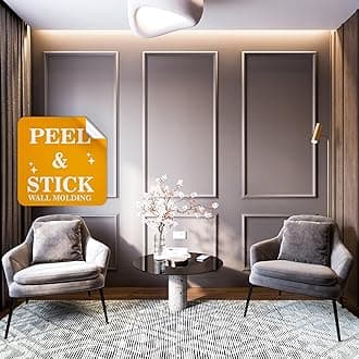 Peel and Stick Pre-Cut Wall molding kit Pieces, All Edges precut, Factory Primed Wall molding Pieces to Make 3 top 3 Bottom Frames P-5P
