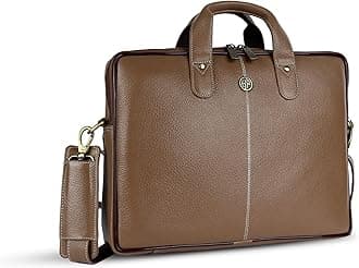 HAMMONDS FLYCATCHER Genuine Leather Office Bag for Men - Laptop Bag for Men - Padded Laptop Compartment - Fits 14 Inch Laptop - Adjustable Strap - Leather Bag for Men - 1 Year Warranty