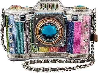 Life in Color Beaded Handbag – Camera-Themed Crossbody with Magnetic Closure for Travel, Weddings, Parties – Multicolor