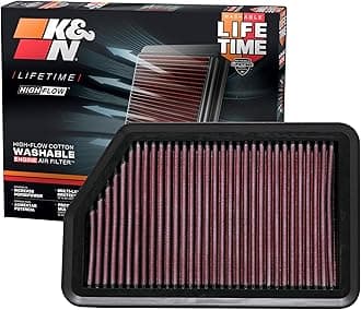 K&N 33-2451 High Performance Replacement Car Air Filter