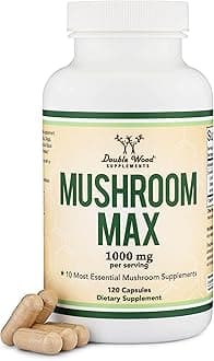 Mushroom Complex Supplement - 1,000mg - 10 Most Essential Mushrooms (Lion's Mane, Reishi, Cordyceps, and More), 120 Capsules