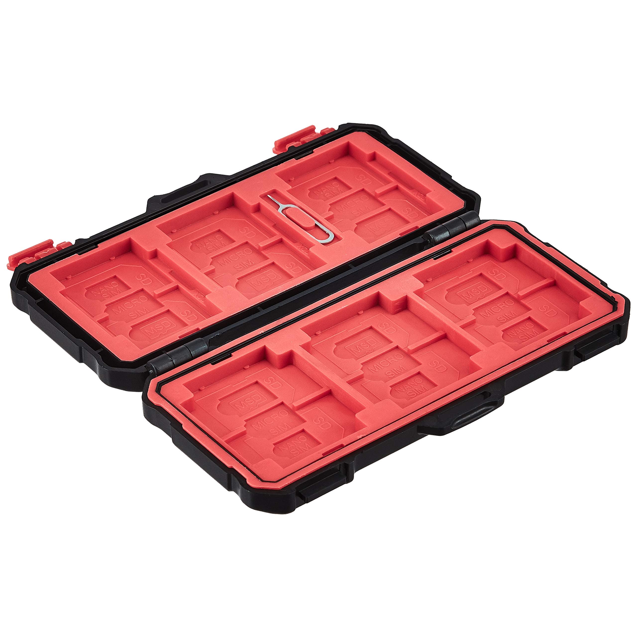 Amazon Basics Memory Card Carrying Case Holder 24 Slots for SD and Micro SD Cards