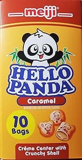 Meiji Hello Panda Family Pack Cookies, Caramel, 9.1 oz (10 Individual Packets)
