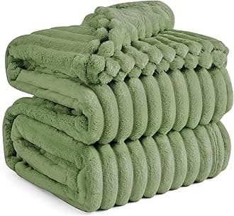 Bedsure GentleSoft Reseda Fleece King Blanket for Couch - Cozy Soft Blankets for Women, Cute Small Throws for Girls, 108x90 Inches