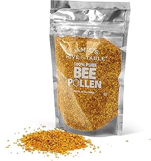 Jamie’s Hive to Table Raw Bee Pollen, 10 oz – 100% Pure Bee Pollen – Harvested from Flowers, Naturally Dried for Freshness – Great for Smoothies, Oatmeal & Recipes
