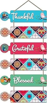 Artvibes Thankful Quotes Decorative Wooden Wall Hanger For Living Room