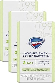 Safeguard Bar Soap Fresh Clean Scent with Aloe Extract, 3.2oz (2 Count) (Pack of 3)
