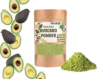 Freeze dried Avocado powder without additives, preservatives or added sugar. For smoothies vegan recipes. Natural food coloring Fiber source (40g)